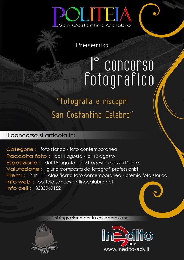 Concorso Fotografico “Fotografa e riscopri San Costantino Calabro”