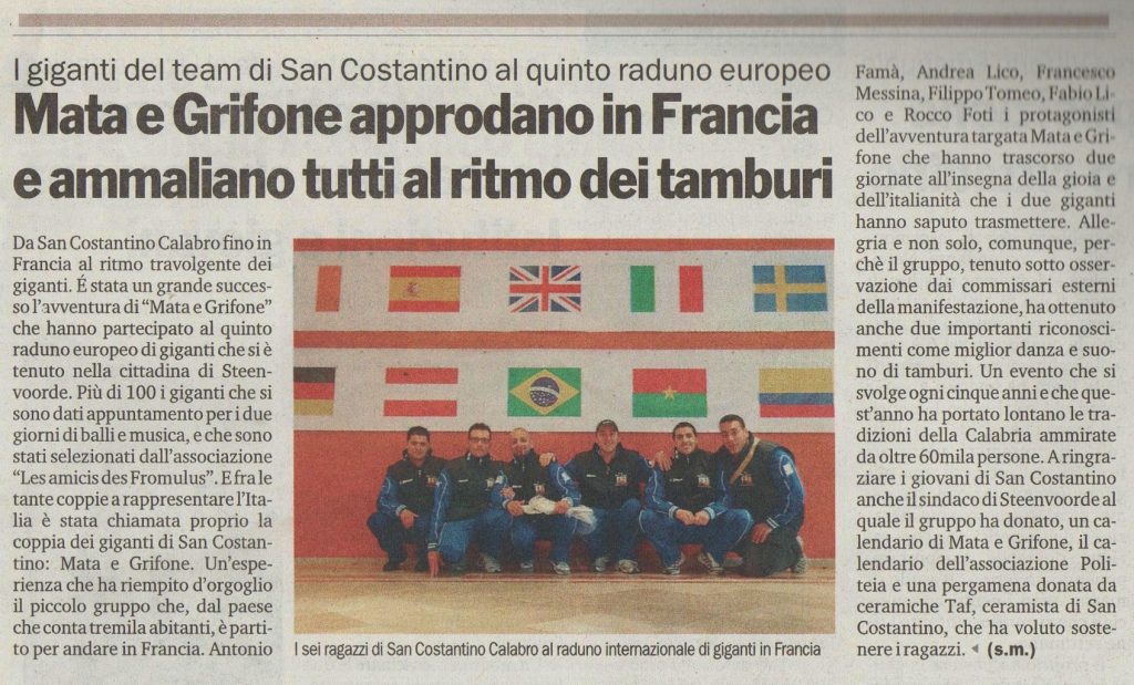 I giganti del team di San Costantino al quinto raduno europeo